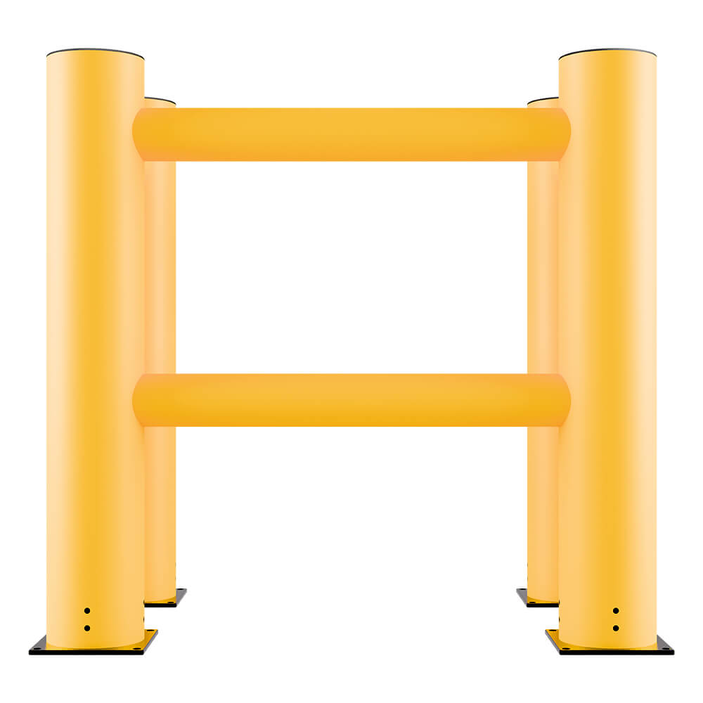 Säulenschutz Pfostenschutz Für Pfeiler Bis 25x25cm – Signalgelb, 90cm Hoch, Klettverschluss, Rammschutz Aus Kunststoff