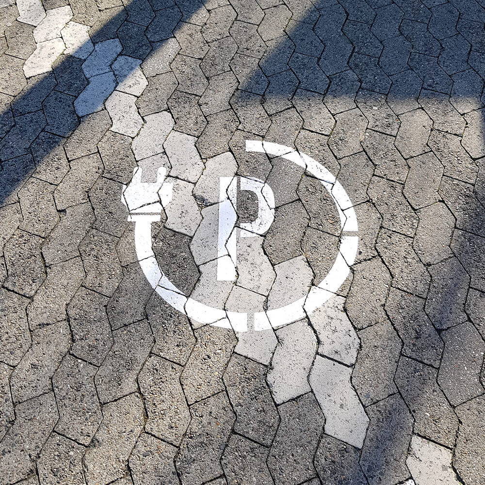 Produktbild von "Kein Parken" Schablone 12 Zoll – Für Parkplatz, Straße Oder Wand | Stabile Vorlage Zum Markieren