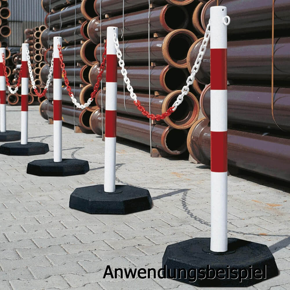 30 Meter Warn-/Absperrkette Aus Metall Rot/weiß 6  Produktbild-Vorschau 5