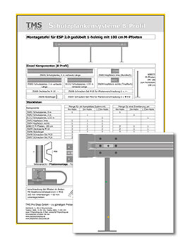 ESP 2.0 gedübelt 100er M-Pfosten - 1-holmig