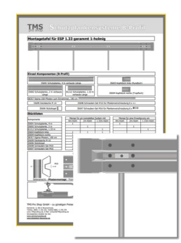 ESP 1.33 gerammt 190 cm Sigma-Pfosten 1-holmig