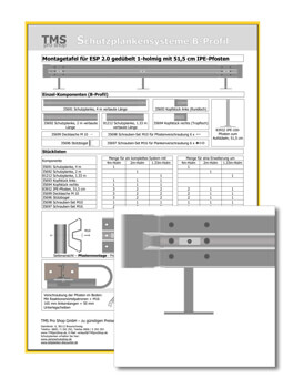ESP 2.0 gedübelt 1-holmig mit 51,5 cm IPE-Pfosten