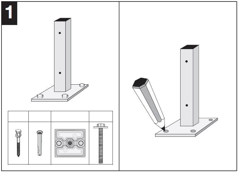 Rammschutzplanken aufbauen Schritt 1