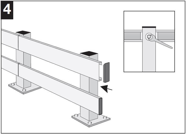 Rammschutzplanken aufbauen Schritt 4